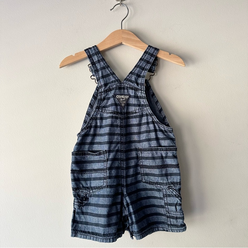 OshKosh B’gosh Striped Short Overalls - Picture 3 of 6